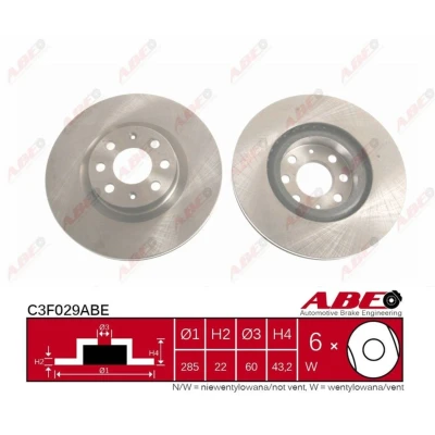 Afbeelding van ABE Remschijven C3F029ABE