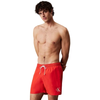 Afbeelding van Calvin Klein Swimwear Zwemshorts, Heren, Maat: 3XL, Flaming chili