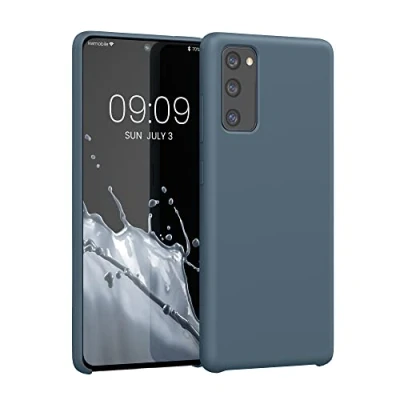 Afbeelding van kwmobile telefoonhoesje geschikt voor Samsung Galaxy S20 FE Hoesje met siliconen coating Smartphone case in leisteen
