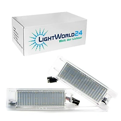 Afbeelding van LIGHTWORLD24 led kentekenplaatverlichting, vervanging voor Ope l Zafira B Vectra C Corsa D Insigina Astra J H Adam Cascada Meriva A/B Tigra Twin Top Xenon, 2 stuks