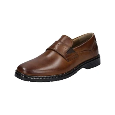 Afbeelding van Josef Seibel HEREN Slippers Alastair 15, Mannen Loafers,Schoenbreedte K (Extra groot),verwisselbaar voetbed,Bruin (cognac),41 EU / 7 UK