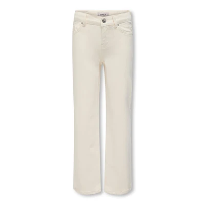 Afbeelding van Kids ONLY Hnitten Beinschnitt HOHE Taille Flared Jeans voor kinderen, Maat: 116, Ecru