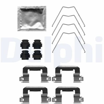 Afbeelding van DELPHI LX0712 Accessoireset, schijfremblok PEUGEOT: 208 I Hatchback