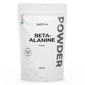 Afbeelding van Nutri + Beta Alanine 1 kg poeder veganistische pure hoge dosering en zonder toevoegingen 1000 g Pre Workout Booster ß ideaal als trainingsbooster