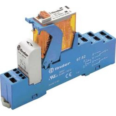 Afbeelding van Finder interfacerelais voet relais moduul clip klemverbinding 1x wissel 16a 250vac spoel 230vac contact agni led varistor 4c 51 8 230 0060
