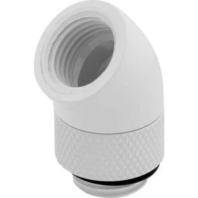 Afbeelding van Corsair Hydro X Series 45 graden draaibare adapter, set van twee wit