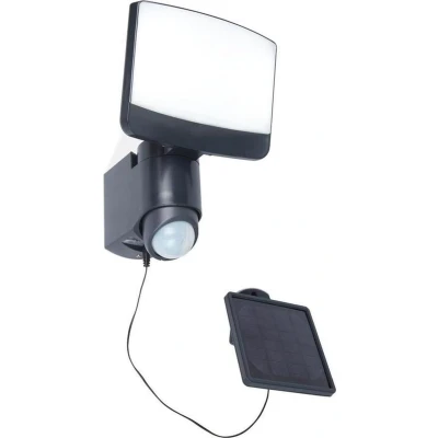 Afbeelding van LUTEC Sunshine LED Wandlamp met Sensor en Zonnepaneel Donkergrijs