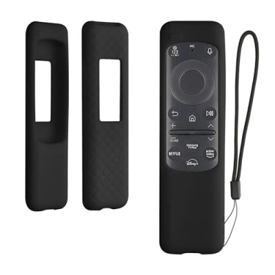 Afbeelding van kwmobile hoes geschikt voor Samsung BN59 01432A / 01432J TM2360e Siliconen anti slip afstandsbediening in zwart