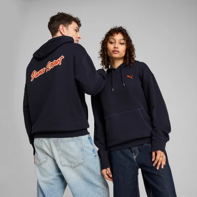 Afbeelding van Puma Premium ESS Relaxed Graphic Hoodie, Maat: Medium, New navy