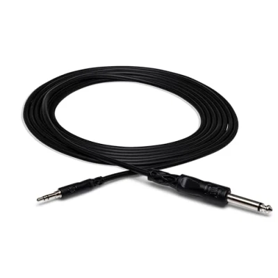 Afbeelding van HOSA CMP 103 1/4 &quot;TS aan 3,5 mm TRS Mono Interconnect kabel, 3 Voet, Zwart