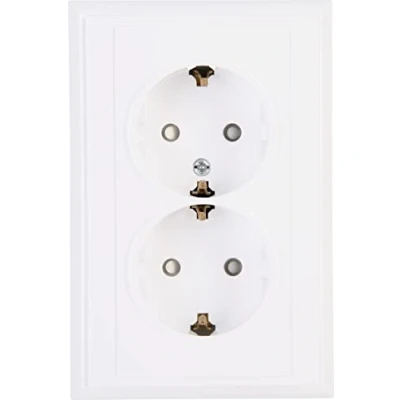 Afbeelding van Kopp 927602084 Malta tweevoudige geaarde contactdoos, compleet apparaat, arctisch wit