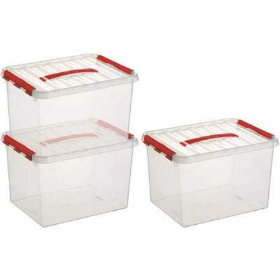 Afbeelding van 3x Kunststof stapelbare opbergbak 22 liter 40 x 30 26 cm Opbergbox