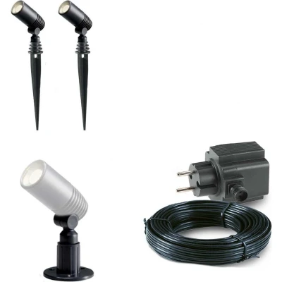 Afbeelding van 2x LED grond spot 12V 2 watt complete set