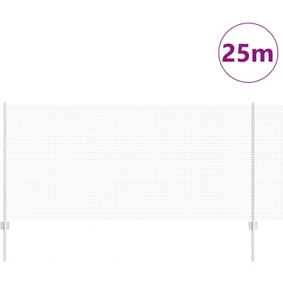 Afbeelding van vidaXL Tuinhekset Set van 2 Gegalvaniseerd staal 25 m lang Duurzaam