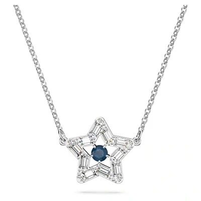 Afbeelding van Swarovski 5639186 Ketting Stella Ster zilverkleurig blauw 38 41 cm