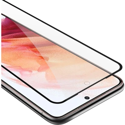 Afbeelding van Cadorabo Screenprotector geschikt voor Samsung Galaxy S22 Volledig scherm pantserfolie Beschermfolie in TRANSPARANT met ZWART Gehard (Tempered) display beschermglas 9H hardheid 3D Touch