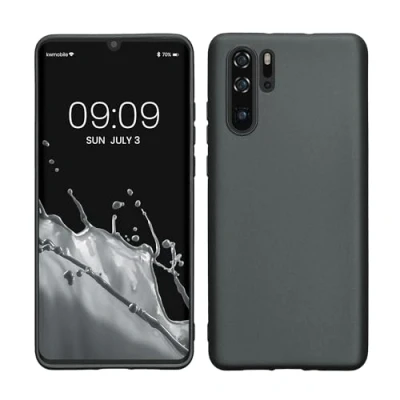 Afbeelding van kwmobile telefoonhoesje compatibel met Huawei P30 Pro hoesje Zachte case voor smartphone Back cover in metallic grijs
