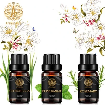 Afbeelding van Aromatherapie Mirre Essentiële Olie Set voor Diffuser, 100% Pure Patchouli Kit Luchtbevochtiger, 3x10ml Therapeutische Grade Pepermunt Oliën Mirre, Patchouli,