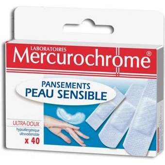 Afbeelding van Mercurochrome Pleister Gevoelige Huid 40st