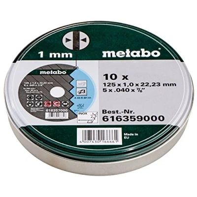 Afbeelding van Metabo Accessoires Doorslijpschijven in blik (10 st.) Ø 125x1,0x22,23 616359000