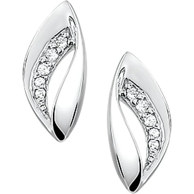 Afbeelding van Zilver Gerhodineerde Oorknoppen zirkonia 1316191 Sieraden compleet horloge Zilverkleur