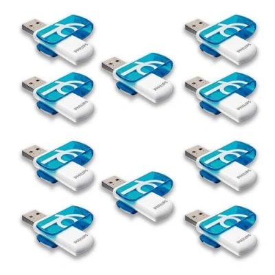 Afbeelding van Philips Vivid Edition High Speed 2.0 USB stick 10x 16 GB met draaidop voor gegevensopslag op pc, laptop, computer, leessnelheid tot 21 MB/s