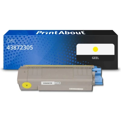 Afbeelding van Huismerk OKI 43872305 Toner Geel
