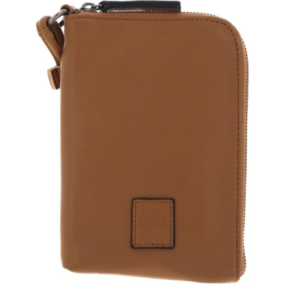 Afbeelding van FREDsBRUDER Leren Schoudertas mobiele telefoon FB Mobile Bag Iced Coffee Bruine