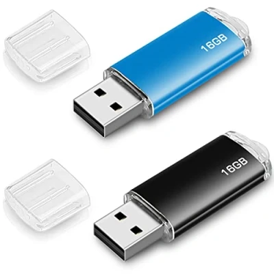 Afbeelding van lUCKGOOD886 USB stick, 16 GB, [2 stuks] 2.0, flashdrive, voor laptop/pc/auto enz. (2 stuks)