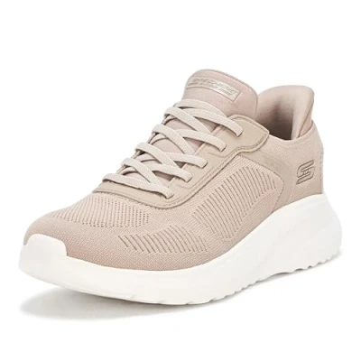 Afbeelding van Skechers Handsfree Slip ins voor dames, Bobs Squad Chaos Current Muse Sneaker, Taupe, 37.5 EU
