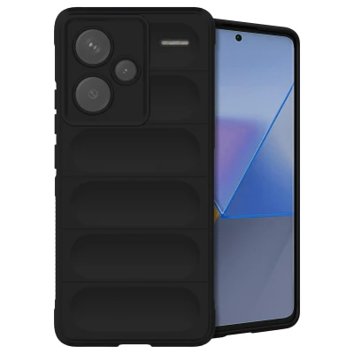 Afbeelding van Xiaomi Redmi Note 13 Pro Plus (5G) Hoesje Siliconen en TPU (zacht) iMoshion Backcover/Softcase Zwart Telefoonhoesje