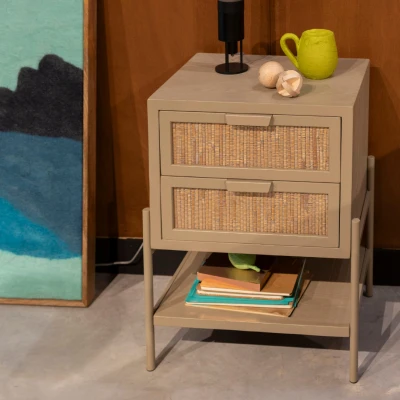 Afbeelding van Dutchbone Side Table Bedstand Yasu Beige