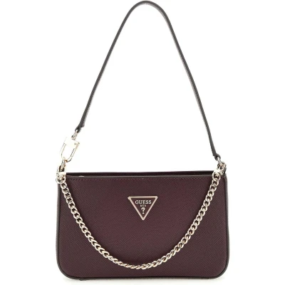 Afbeelding van GUESS Schoudertas Noelle Mini Top Zip Shoulder Bag Aubergine Donkerpaars