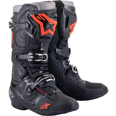 Afbeelding van Alpinestars 2024 Tech 10 Crosslaarzen Zwart / Rood Fluor maat 42