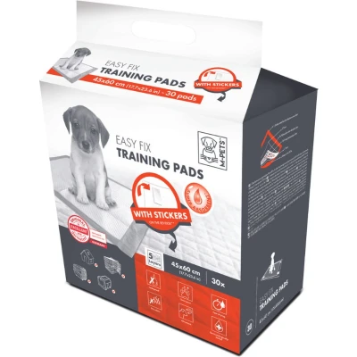 Afbeelding van M pets Trainingpads Easy Fix 60 X Cm Textiel Wit 30 Stuks