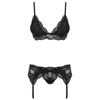 Afbeelding van Obsessive 810 SEG 1 Set 3 st. Zwart L/XL