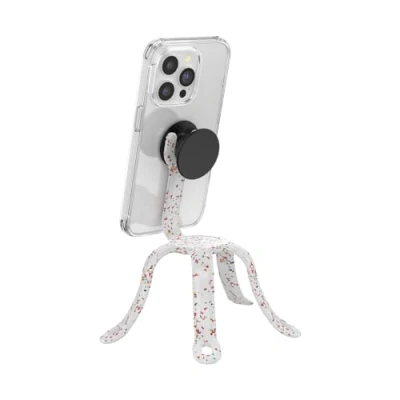 Afbeelding van PopSockets Flexibele telefoonhouder en standaard, telefoonstatiefbevestiging, universele apparaathouder Circus Regrind Coconut Cream