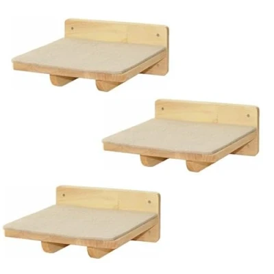Afbeelding van nanook Klimwand katten kattentrap set van 3 wandkrabpaal om te klimmen, maat XL