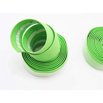 Afbeelding van CarbonEnmy Fietsstuurband met plakstrips, eindkappen, stuurstoppen voor racefiets, mountainbike, stadsfiets (groen)