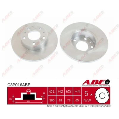 Afbeelding van ABE Remschijven C3P016ABE