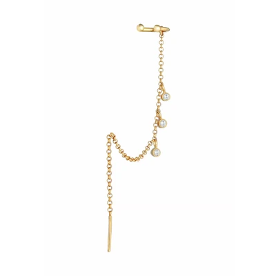 Afbeelding van Elli Earcuff Design Oorbellen goldcoloured, Dames, Maat: One Size, Gold coloured
