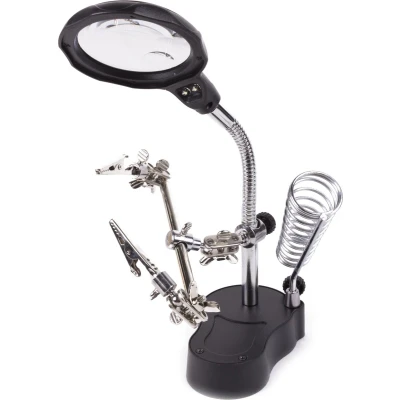 Afbeelding van Benson Derde Handje met LED Vergrootglas Soldeerbout Houder
