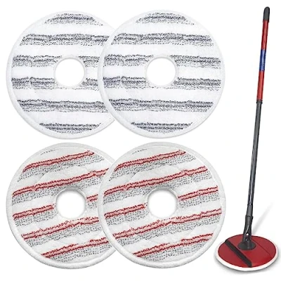 Afbeelding van MDYNI 4 Stuks Mop Hoofd voor Vileda Spin en Schoon Vervanging Microfiber Pads Refill Reiniging Vloeren