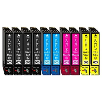 Afbeelding van Set van 10 compatibel met Epson 603xl cartridges Expression Home XP 2100 2150 3150 4100 4150 2155 3155 4155 Workforce WF 2810 2820