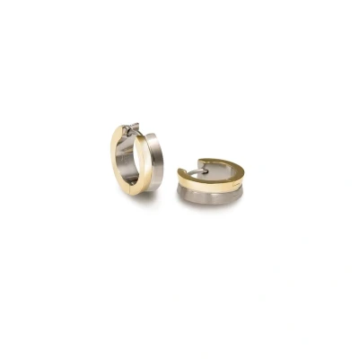 Afbeelding van Boccia 0511 01 Oorringen titanium zilver en goudkleurig 5 x 14 mm
