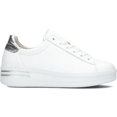 Afbeelding van Gabor Comfort Sneakers laag, Dames, Maat: 42.5, Weiss/argento Leer