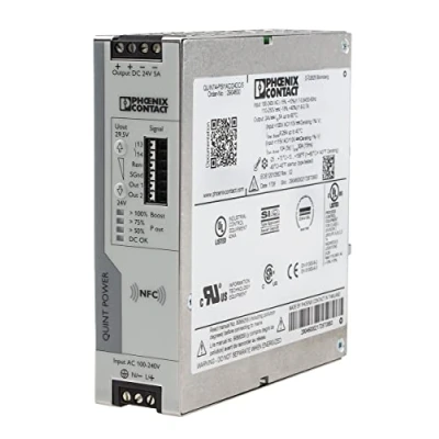 Afbeelding van PHOENIX CONTACT QUINT4 PS/1AC/24DC/5 primair getakte voeding, SFB technologie en NFC interface, 1 fase ingang, 24 V DC/5 A uitgang