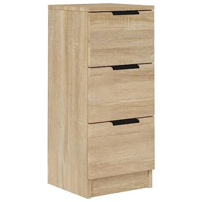 Afbeelding van vidaXL Dressoir 30x30x70 cm bewerkt hout sonoma eikenkleurig, kast, opbergkast, ladekast, nachtkastje, wandkast, lage opslagmeubel, houten kast