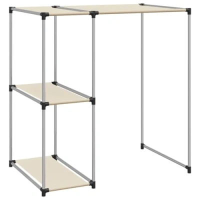 Afbeelding van vidaXL Opbergrek voor boven wasmachine 87x55x90,5cm ijzer crèmekleurig, opslagrek, wasmachinerek, opslagrekken, organiser, rek, organisers