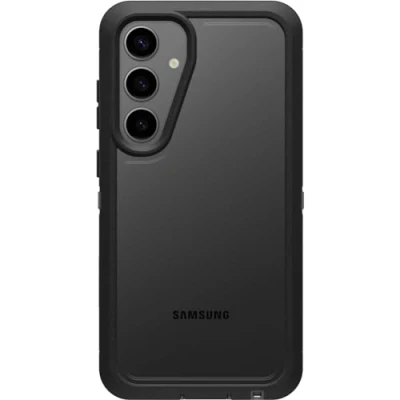 Afbeelding van OtterBox Samsung Galaxy S24+ Defender Series XT Clear Case DARK SIDE (Clear/Black), schermloos, robuust, sleutelkoord bevestiging
